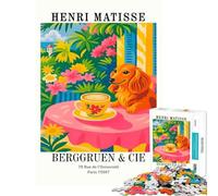 Rompecabezas para Adultos de 1000 Piezas Póster de la exposición de Henri Matisse Ayuda a ejercitar el Cerebro Una Obra de Arte Juegos relajantes para Mayores de 14 años 50x75cm