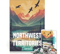 Rompecabezas para Adultos de 1000 Piezas póster de los Territorios del Noroeste de Canadá Juego Educativo para Relajarse intelectualmente Regalo de cumpleaños 50x75cm