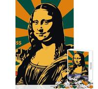 Rompecabezas para Adultos de 1000 Piezas póster de Mona Lisa Pop Art Juguetes para armar Regalos de Amigo Secreto Juego de ingenio Interesante para Reducir el estrés tamaño 38x26cm