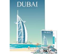 Rompecabezas para Adultos de 1000 Piezas póster de Viaje a Dubái Juego Educativo desafío Juguete Juego Familiar diversión Familiar Regalos de cumpleaños tamaño 38x26cm