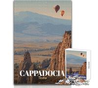 Rompecabezas para Adultos de 1000 Piezas, póster de Viaje de Capadocia, Turquía, Rompecabezas, Juegos Familiares, Aprendizaje, Juguete Educativo, tamaño 38x26cm