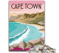 Rompecabezas para Adultos de 1000 Piezas, póster de Viaje de Ciudad del Cabo, Juegos Familiares desafiantes, Juguetes para Decorar la Pared del hogar (26x38cm)