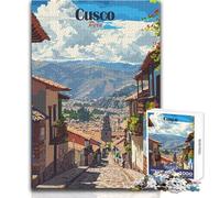Rompecabezas para Adultos de 1000 Piezas, póster de Viaje de Cusco, Perú, Rompecabezas, Juegos Familiares, Aprendizaje, Juguete Educativo, tamaño 38x52cm