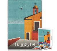 Rompecabezas para Adultos de 1000 Piezas, póster de Viaje de El Bolsón, Argentina, Juego Educativo, Regalo de cumpleaños, Regalo de Amigo Secreto, tamaño 50x75cm