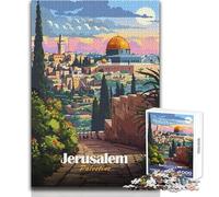 Rompecabezas para Adultos de 1000 Piezas, póster de Viaje de Jerusalén, Palestina, Juguetes educativos, Juegos para Mejorar la Memoria, Juguete Educativo, tamaño 50x75cm