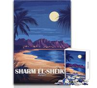 Rompecabezas para Adultos de 1000 Piezas, póster de Viaje de Sharm El-Sheikh, Egipto, Rompecabezas, Juegos Familiares, una Obra de Arte, Regalos de Amigo Secreto, tamaño 38x26cm