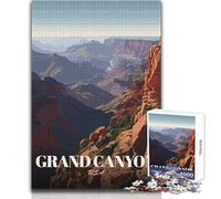 Rompecabezas para Adultos de 1000 Piezas, póster de Viaje del Gran Cañón, EE UU, diversión Familiar y Noche de Juegos, antiestrés, Regalo de Amigo Secreto, tamaño 50x75cm