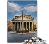 Rompecabezas para Adultos de 1000 Piezas, póster del Panteón de Roma, Italia, Rompecabezas de 1000 Piezas, Ideal para Reducir el estrés e interacción Entre Padres e Hijos (26x38cm)