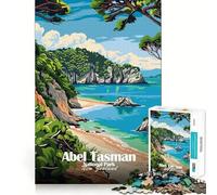 Rompecabezas para Adultos de 1000 Piezas,póster del Parque Nacional ABEL Tasman,Ajuste, Arte,lógica,Habilidad,Juego Lento, Tranquilo (38x26cm)