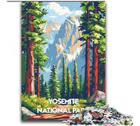 Rompecabezas para Adultos de 1000 Piezas, póster del Parque Nacional de Yosemite, desafiante, Divertido y Divertido, Ideal para cumpleaños (38x52cm) 1000 Piezas