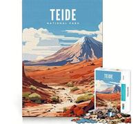 Rompecabezas para Adultos de 1000 Piezas, póster del Parque Nacional del Teide, Arte de Bordes precisos, Juguete Creativo, Juego para Pasar un rato Agradable, Pieza de Arte navideña (38x26cm)