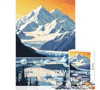 Rompecabezas para adultos de 1000 piezas póster del Parque Nacional Glaciar Bay juguetes antiestrés excelentes regalos y juguetes juego práctico con piezas de formas aleatorias totalmente entrelazadas