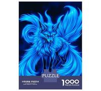 Rompecabezas para Adultos De 1000 Piezas Power Kitsune Fox Neon Rompecabezas para Adultos Juegos Relajantes Decoración del Hogar Desafío Educativo 70x50cm/1000pcs