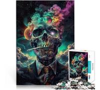 Rompecabezas para Adultos de 1000 Piezas ¡Prepárate! Calavera de Humo Juego Intelectual Cada Pieza es única: un desafiante y Divertido Juego Familiar 75x50cm