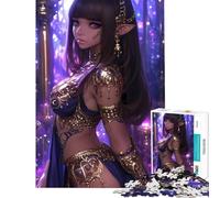 Rompecabezas para Adultos de 1000 Piezas Princesa de Anime de Ojos morados Ideal para cumpleaños Navidad decoración del hogar Juguete Decorativo para Pared para Mayores de 14 años 38x26cm