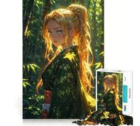 Rompecabezas para Adultos de 1000 Piezas,Princesa del Bosque de Bambú,Encaje, Juego de Mente,Regalo de Juego Lento,Regalo de Arte Navideño (50x75cm)