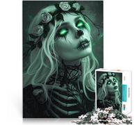 Rompecabezas para Adultos de 1000 Piezas Princesa Zombi Verde neón Competición de Velocidad de Manos Mejorar el Amor Entre Parejas 75x50cm