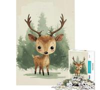 Rompecabezas para Adultos de 1000 Piezas Príncipe del Bosque Ciervo Difícil y desafiante Regalos para Mujeres Juguete Decoración de Pared para Mayores de 14 años 38x26cm