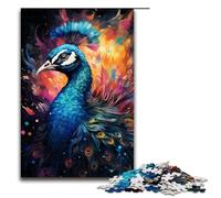 Rompecabezas para Adultos de 1000 Piezas psicodelia Colorida de la Vía Láctea Pavo Real cumpleaños o para Adolescentes a Partir de 14 años (tamaño 75 x 50 cm)