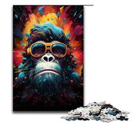 Rompecabezas para Adultos de 1000 Piezas psicodelia Colorida de Simios enojados decoración del hogar Juguetes Regalo para Toda la Familia 75 x 50 cm