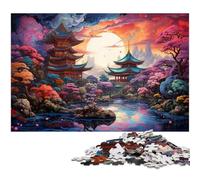 Rompecabezas para Adultos de 1000 Piezas psicodelia Colorida en santuarios japoneses Juego desafiante Juguetes Rompecabezas navideño Regalos 1000 Piezas (75 x 50 cm)