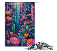 Rompecabezas para Adultos de 1000 Piezas psicodelia Colorida en un paraíso Tropical Rompecabezas de Madera Juego Educativo Juguete de desafío 75 x 50 cm