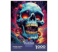 Rompecabezas para Adultos De 1000 Piezas Psychedelic Skull Art Print Rompecabezas para Adultos: Juegos Prácticos De Análisis Y Lógica, Regalos para Amigos Y Familiares 52x38cm/1000pcs