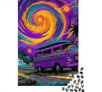 Rompecabezas para Adultos De 1000 Piezas Psychedelic Van Art Print Rompecabezas para Adultos Juegos De Relajación Decoración De Pared Desafío Educativo 52x38cm/1000pcs