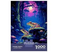 Rompecabezas para Adultos De 1000 Piezas Psychodelic Frog Pixel Art Rompecabezas para Adultos Juegos Familiares Montaje De Patrones Cumpleaños Y Navidad 70x50cm/1000pcs