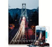 Rompecabezas para Adultos de 1000 Piezas,Puente Lions Gate,Corte Impecable,Divertido Juego de concentración,Regalo de Juego Gratuito,Regalo de cumpleaños Divertido (38x26cm)