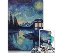 Rompecabezas para Adultos de 1000 Piezas Puerta bajo el Cielo Nocturno, Juegos educativos, decoración del hogar, Regalo de cumpleaños, Arte Mural (75x50cm)