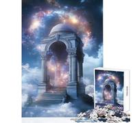 Rompecabezas para Adultos de 1000 Piezas: Puerta Celestial Antigua Juguete Educativo Obra de Arte Regalo Juego Educativo con póster a Juego y Hoja de Trivia tamaño 38x26cm