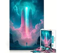 Rompecabezas para Adultos de 1000 Piezas Puerta Celestial,Pieza de Corte Limpio,Juego para ejercitar la Mente,Juego de Ocio,Pieza de Arte navideña (50x75cm)