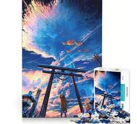 Rompecabezas para Adultos de 1000 Piezas Puerta Torii al Atardecer Un Juego práctico Divertido y con toques de Humor Ideal para Decorar el Escritorio 38x52cm