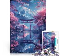 Rompecabezas para Adultos de 1000 Piezas Puerta Torii de Anime de fantasía Juegos de relajación Regalos para Amigos y Familiares 38x26cm