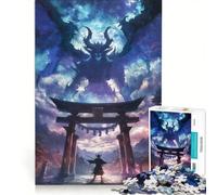 Rompecabezas para Adultos de 1000 Piezas: Puerta Torii de Demonios fantásticos, Juego práctico, Divertido y con Humor, colección de Artistas, Bellas Artes 50x75cm