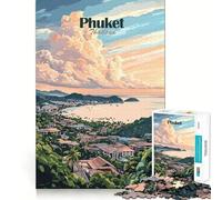 Rompecabezas para Adultos de 1000 Piezas,Puesta de Sol en Phuket,Tailandia Ideal para Decorar y ejercitar la Mente divertirse en casa Regalo de cumpleaños o para Aficionados
