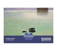 Rompecabezas para Adultos De 1000 Piezas Pug in Lake Gustav Klimt Art Rompecabezas para Adultos Juguete Decoración De Pared Decoración del Hogar Regalos para Amigos Y Familiares 38x26cm/1000pcs