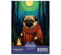Rompecabezas para Adultos De 1000 Piezas Pug Wizard Retro Pixel Art Rompecabezas para Adultos Juego De Ingenio Una Obra De Arte Interacción Entre Padres E Hijos 38x26cm/1000pcs