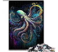 Rompecabezas para Adultos de 1000 Piezas: Pulpo Mágico, Juego Interactivo Familiar, navideño, Juego de Actividades Familiares (tamaño: 26x38cm)