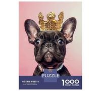 Rompecabezas para Adultos De 1000 Piezas Puppy Dog King Rompecabezas para Adultos Juego Práctico Corte De Precisión 52x38cm/1000pcs