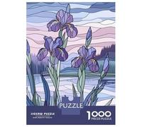 Rompecabezas para Adultos De 1000 Piezas Purple Irises Landscape Rompecabezas para Adolescentes Juego Práctico Desafío Difícil Juego Desafiante Regalos 38x26cm/1000pcs