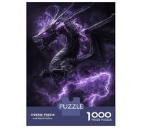 Rompecabezas para Adultos De 1000 Piezas Purple Lightning Dragon Rompecabezas para Adultos Juego Práctico Corte De Precisión 52x38cm/1000pcs