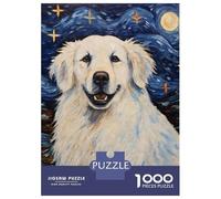 Rompecabezas para Adultos De 1000 Piezas Pyrenean Mountain Dog Rompecabezas para Adultos Juguetes Antiestrés Difícil Difícil Cumpleaños Y Navidad 52x38cm/1000pcs