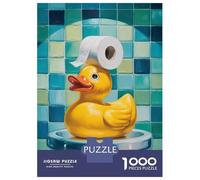 Rompecabezas Para Adultos De 1000 Piezas Quacky Crown - Toilet Paper Royalty on A Cheery Duck Rompecabezas Para Adultos Juguete Decoración De Pared Decoración Del Hogar Regalos Para Amigos Y Familiare