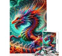 Rompecabezas para Adultos de 1000 Piezas Quantum Dracoscale Enigma Juegos relajantes Juguete Educativo de Aprendizaje Decoración de Pared Interesante reducción del estrés (50x75cm)