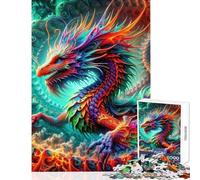 Rompecabezas para Adultos de 1000 Piezas Quantum Dracoscale Enigma Juegos relajantes Juguete Educativo de Aprendizaje Decoración de Pared Interesante reducción del estrés (38x26cm)