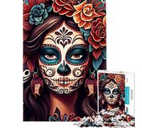 Rompecabezas para Adultos de 1000 Piezas Que celebra la Vida y la Muerte Juego Familiar para Adultos Regalos para Mujeres cumpleaños y Navidad (tamaño 38x26cm)