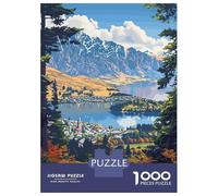 Rompecabezas para Adultos De 1000 Piezas Queenstown, New Zealand Rompecabezas para Adultos Juegos Familiares Mejoran La Memoria Reducción del Estrés Regalos 52x38cm/1000pcs