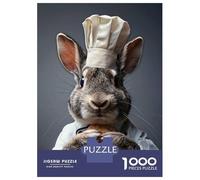 Rompecabezas para Adultos De 1000 Piezas Rabbit Chef Holding Bread Rompecabezas para Adultos Juego Familiar Análisis Y Desafío Educativo De Lógica 38x26cm/1000pcs